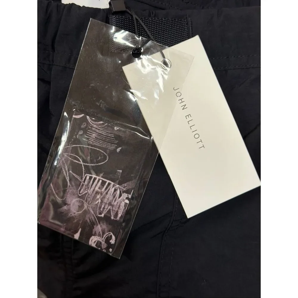JOHN ELLIOTT Safari Shell Shorts in Black NWT Size Medium